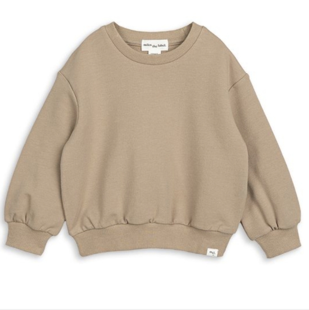 Miles The Label Tan Crew Neck Sweatshirt